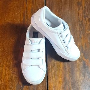 Polo Ralph Lauren Girls Velcro Leather Tennis Shoes / Size 1
